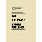 Freedom A4 College Exercise Book 17mm Ruling - 72 page